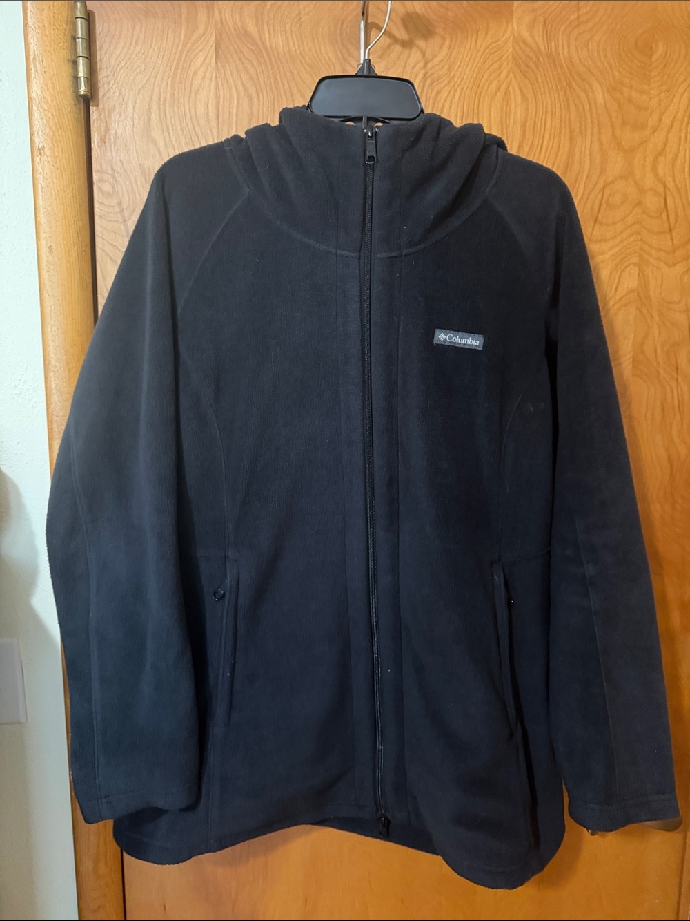 Columbia Black Hooded Lightweight Fleece Jacket